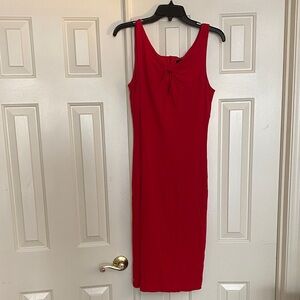 David Meister Scarlet Sleeveless Knee-Length  Cocktail Dress